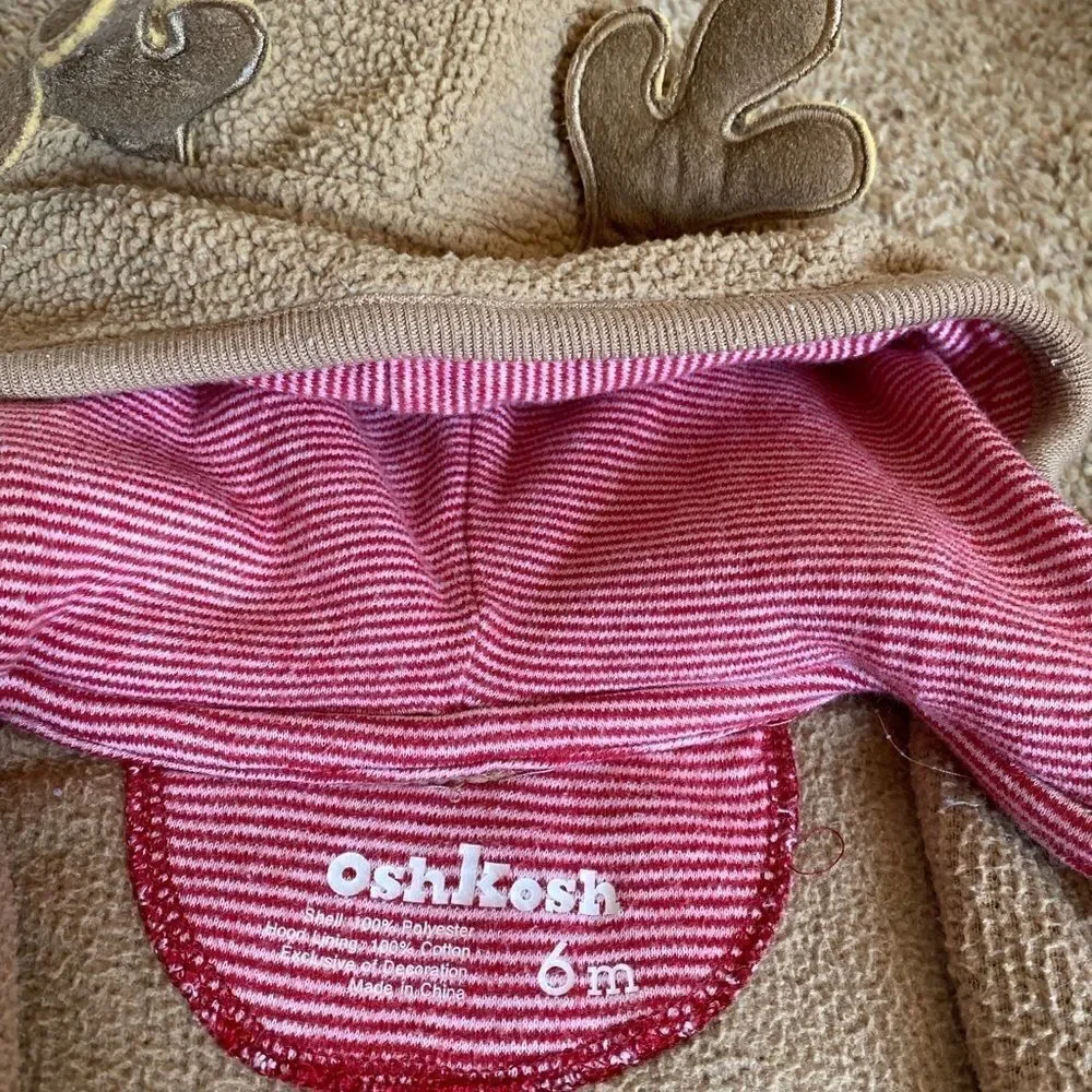 3 Month Pumpkin Fleece Outfit and 6 Month Reindeer Fleece Outfit